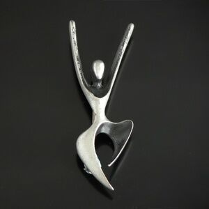Vintage 1960s Modernist Brooch Pin Ballet Dancer Dancing RARE
